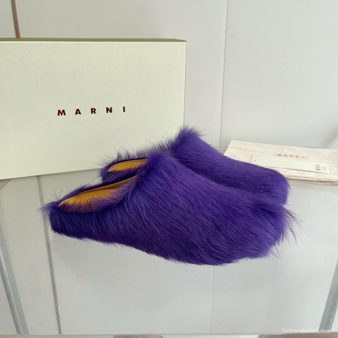 2024 Slippers Marni Purple Horsehair