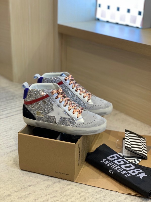 2024 Unisex GGDB Silver White Red Blue Leather Suede Sneakers MJ00300