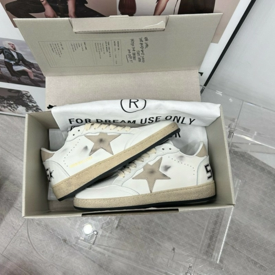 2024 Unisex GGDB White Grey Leather Sneakers MJ00260