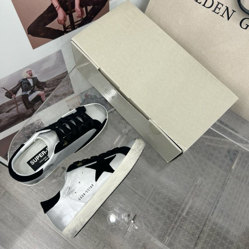 2025 Unisex GGDB White Black Leather Sneakers