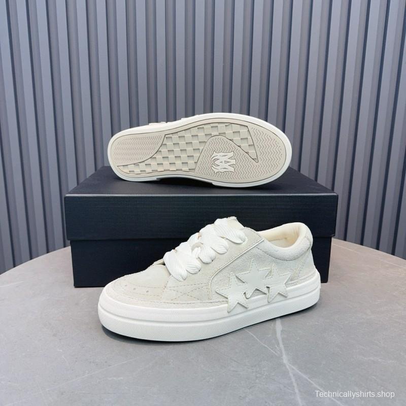 2024 Unisex Amiri White Leather Sneakers MJ00300