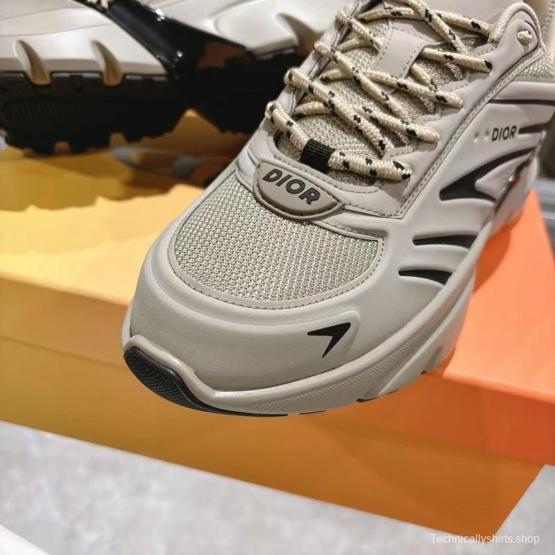2024 Unisex Dior Beige Black Mesh Sneakers MJ00360