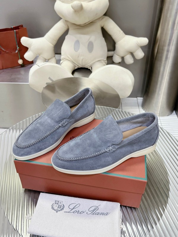 2025 Men Le Parmentier Grey Suede Loafers LY00260