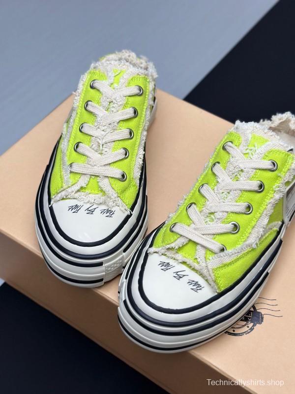 2025 Unisex XVESSEL Yellow White Canvas Plimsolls Vulcanized AS00240