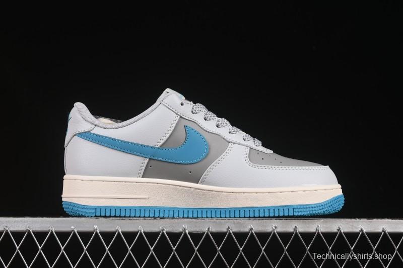 Nike Air Force 1 '07 Low LV Collaboration Gray Blue Sole Casual Sneakers - JJ2508-704