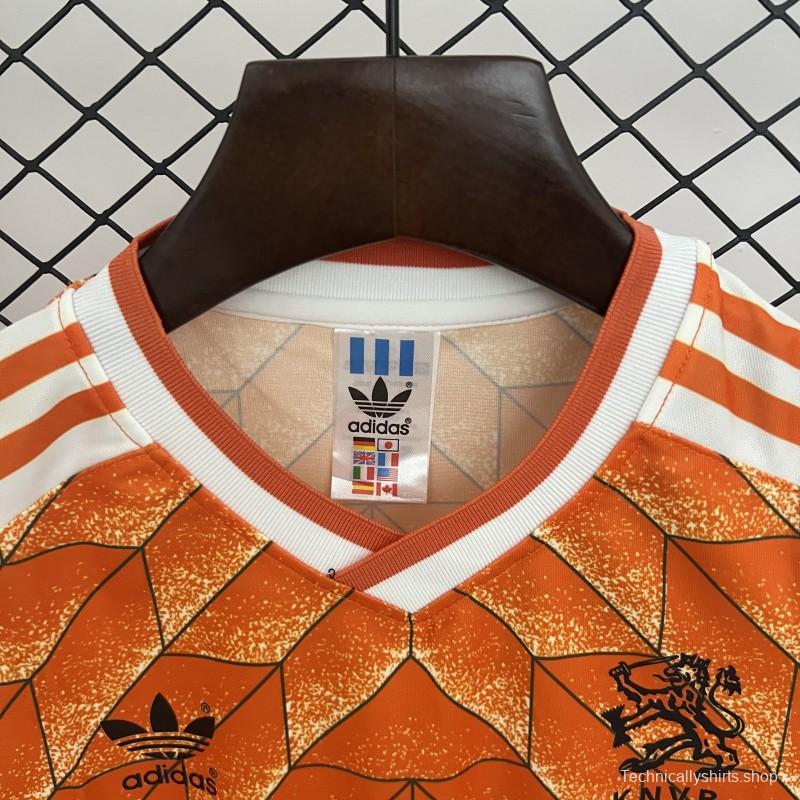 Retro 1988 Kids Netherlands Home Size 16-28 Jersey