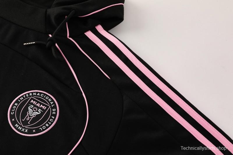 2025 Inter Miami Black Full Hoodie Zipper Jacket +Long Pants