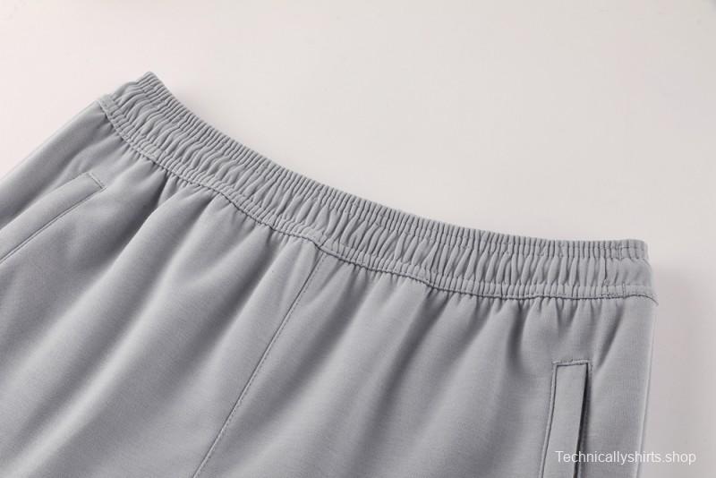 25/26 Manchester United Hooide Grey Full Zipper Jacket + Long Pants