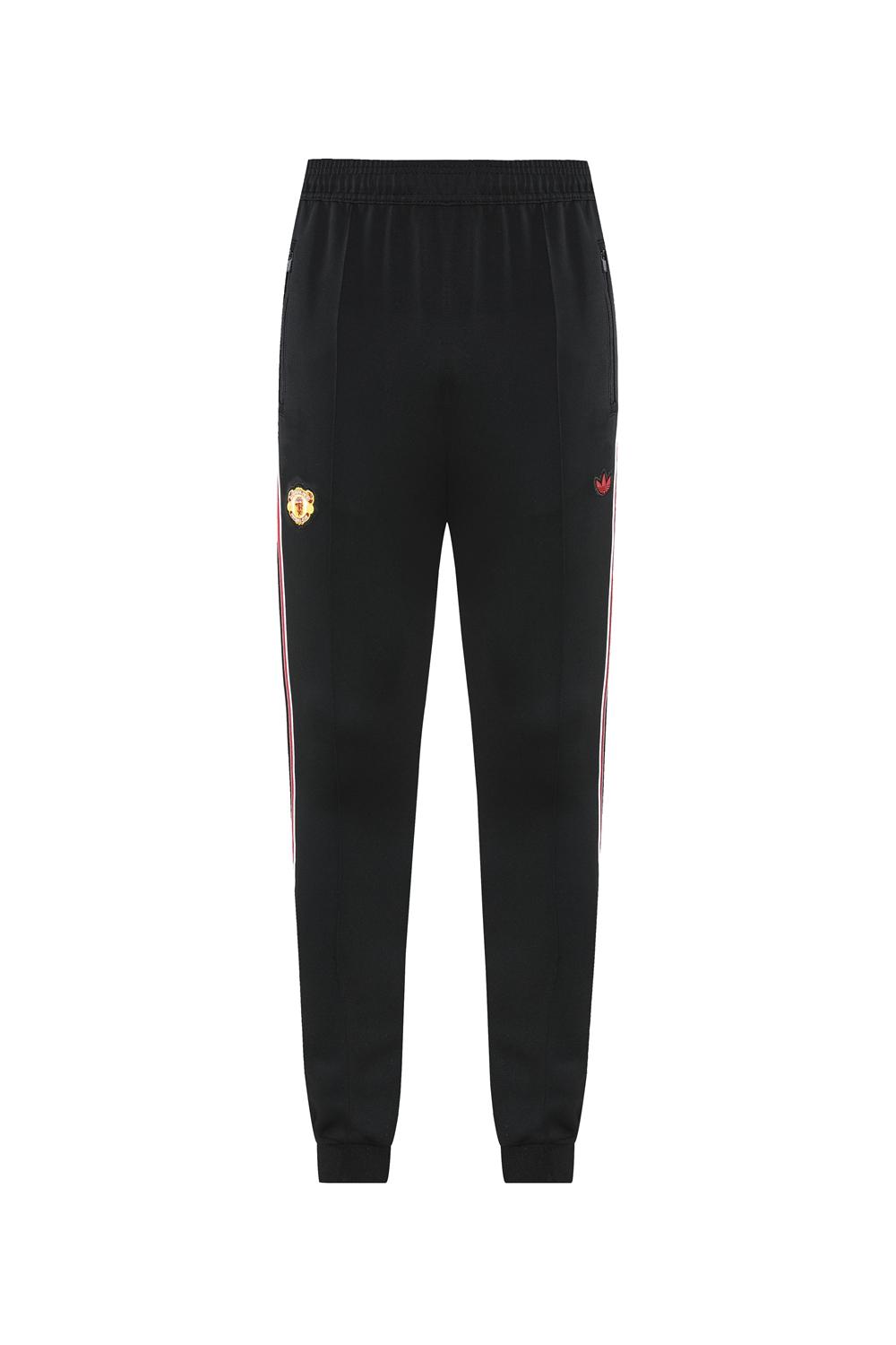 25/26 Manchester United Black Full Hoodie Zipper Jacket +Long Pants