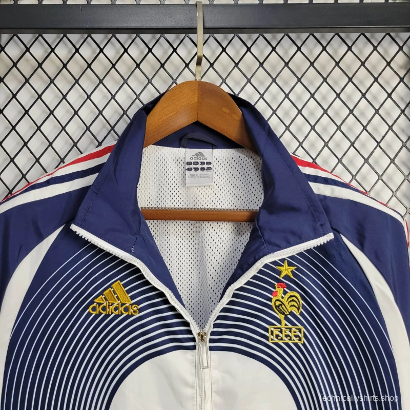 2025 France Jacket Blue/White Stripe Windbreaker