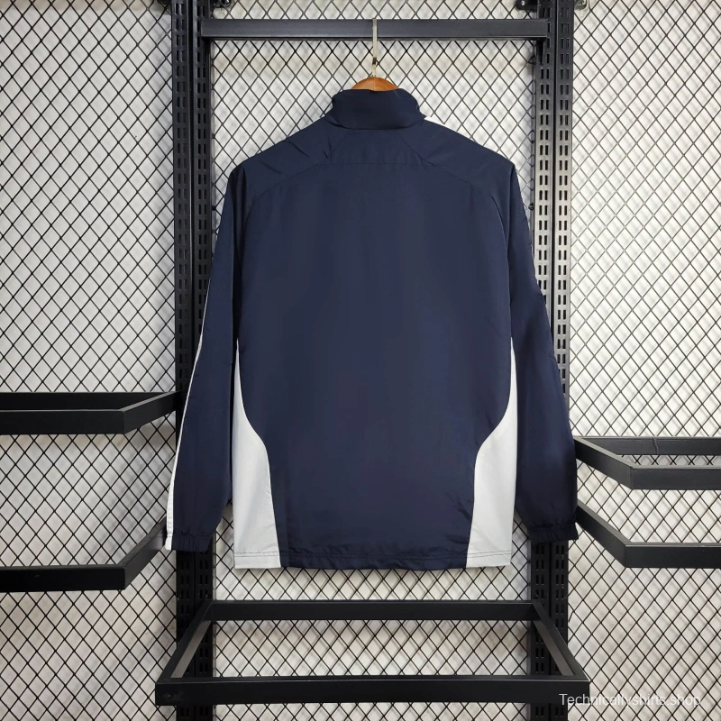 25/26 Real Madrid Jacket Navy/White Windbreaker
