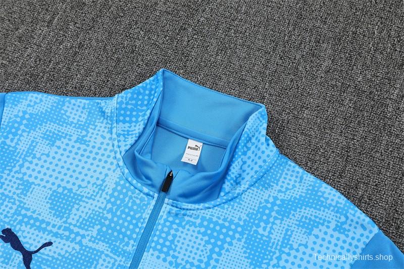 25/26 Manchester City Light Blue Camouflage Half Zipper Jacket+Long Pants