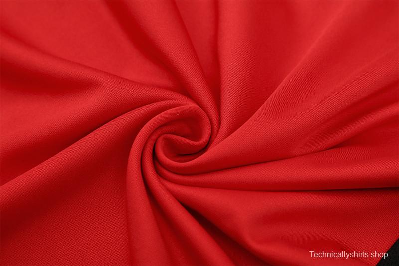 Retro 03/04 AC Milan Red Half Zipper Jacket+Long Pants