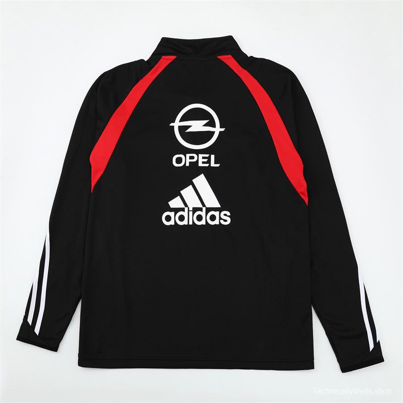 Retro 03/04 AC Milan Black Half Zipper Jacket