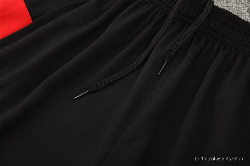 25/26 Portugal Black Half Zipper Jacket+Long Pants