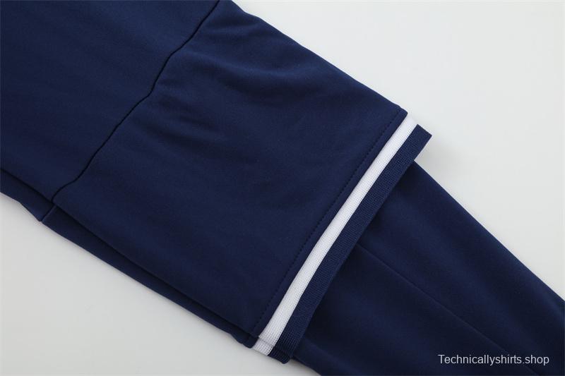 Retro 16/17 Real Madrid Royal Blue Half Zipper Jacket