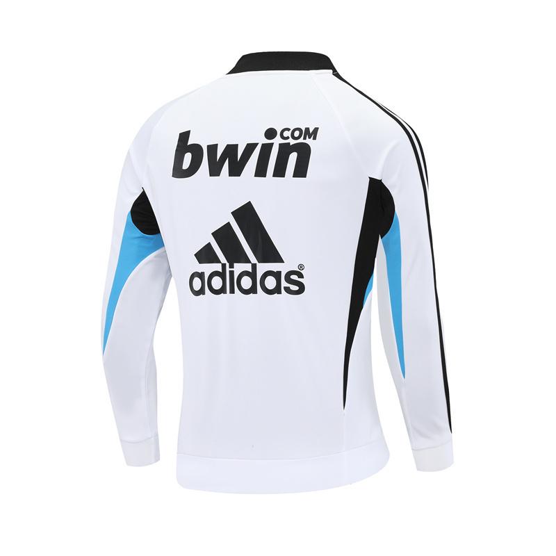 Retro 08/09 Real Madrid White Half Zipper Jacket+Long Pants