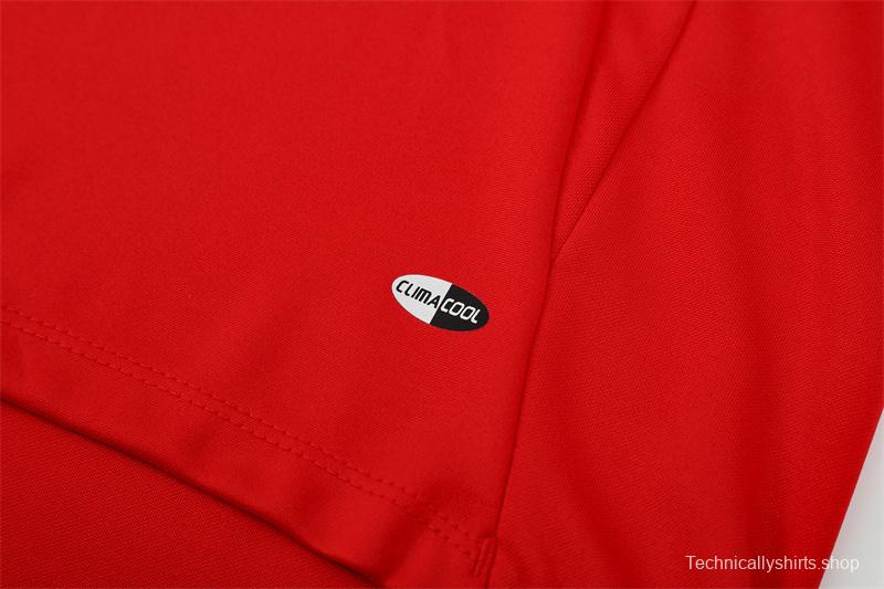 Retro 04/05 AC Milan Red Half Zipper Jacket+Long Pants