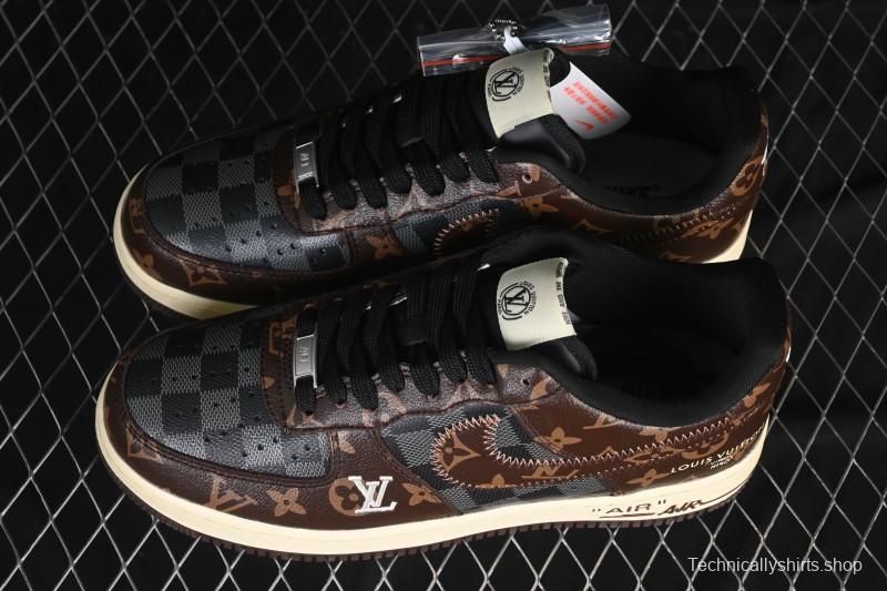 Nike Air Force 1 '07 Low LV Collaboration Coffee Gray Casual Sneakers - SC0601-563