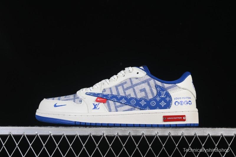 Nike Travis Scott x Fragment Design x Air Jordan 1 Low OG SP AJ1 Low Top Casual Sneakers - SC0601-055