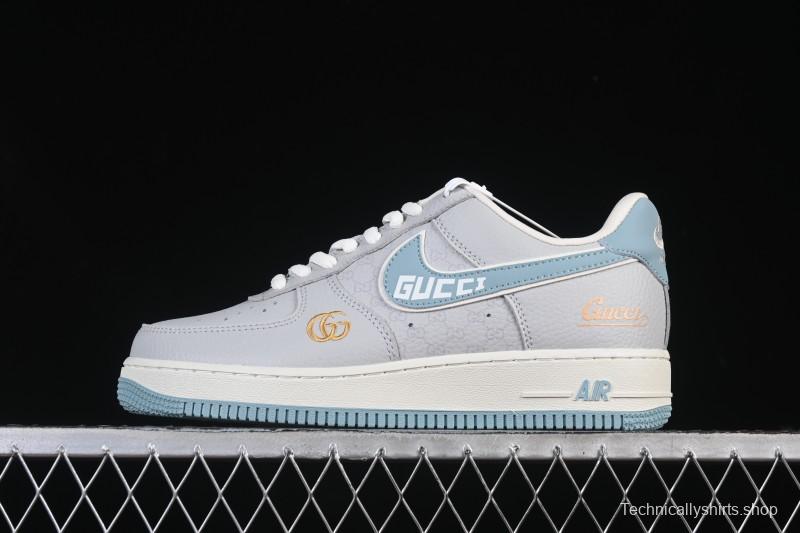 Nike Air Force 1'07 Low Gucci Collaboration Gray Blue Casual Sneakers - YF9511-800