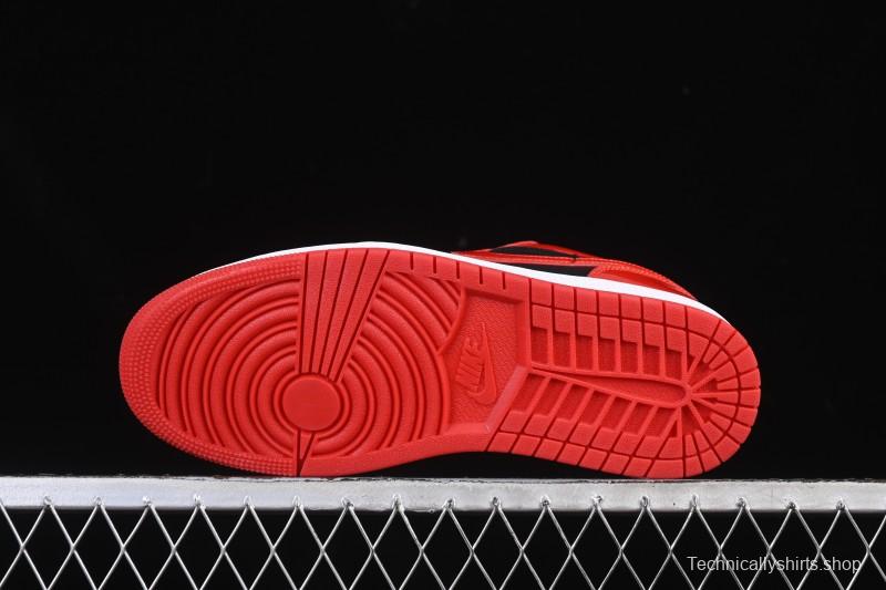 Nike Air Jordan 1 Low AJ1 Patent Leather Black Red Low-Top Casual Sneakers HV4089-006