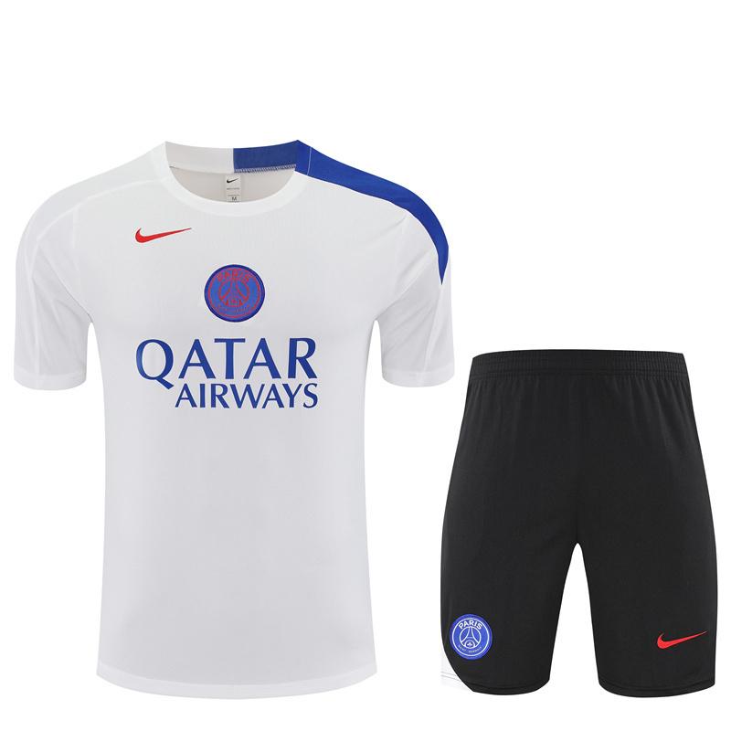 25/26 PSG White T90 with XS Short Sleeve+Soccer Shorts
