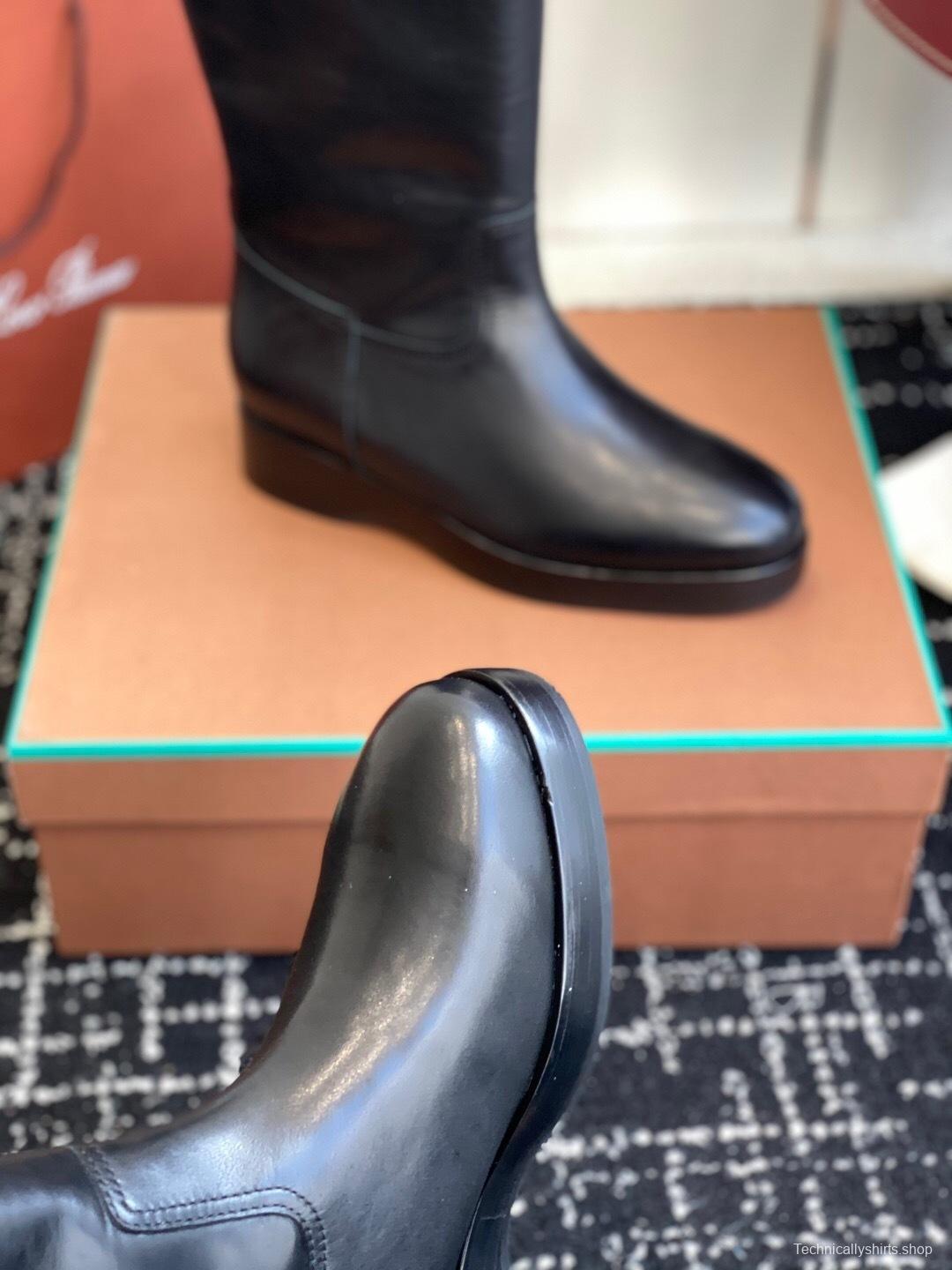 Brunello Cucinelli Classic Spring BC Calfskin High-Top Thick Sole Equestrian Boots - KFY00450