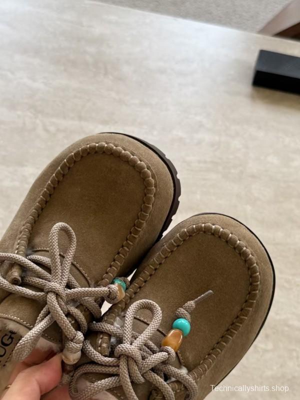 UGG Fall Winter New Potato Wool Slippers Retro Acrylic Buckle Decoration - KFY00250