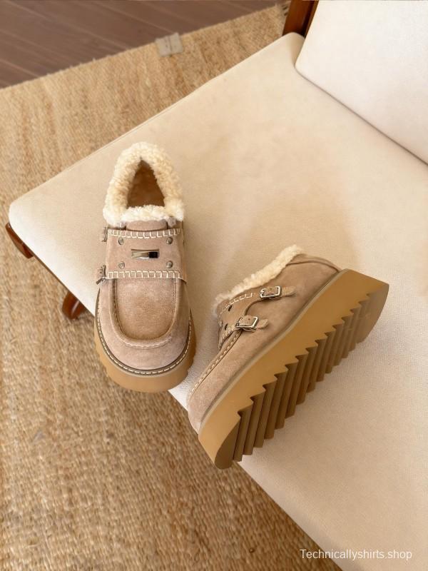 SugarSu Retro Platform Snow Boots Chunky Sole Casual Shoes - KFY00270