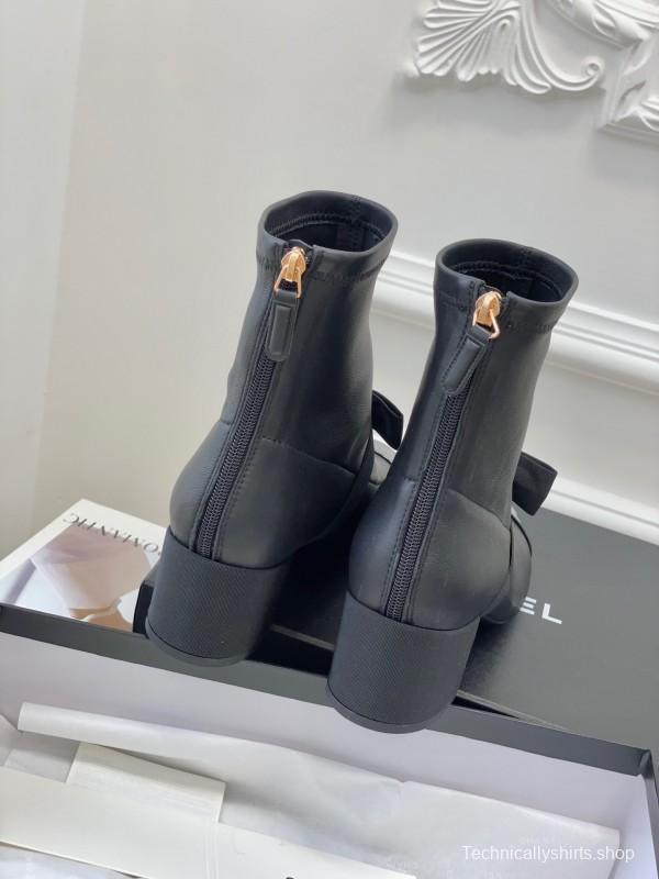 Chanel 2025/SS Autumn Winter Bow Mary Jane Ankle Boots - LY00320