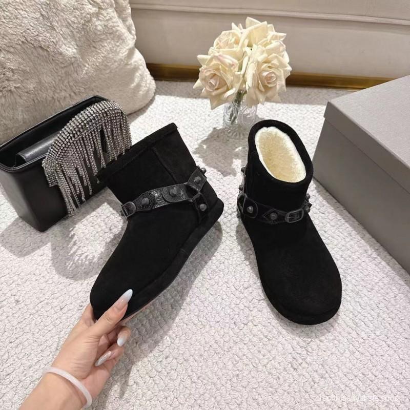 Balenciaga F022 Winter Wool Short Boots Snow Boots - F022