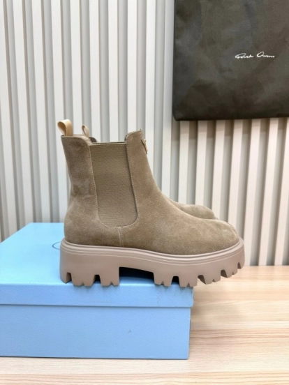 Prada Platform Ankle Boots with Elastic Design - LY0340