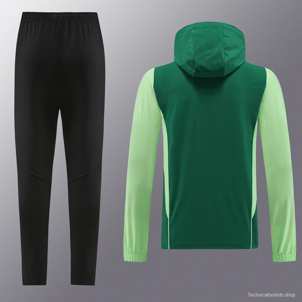 2025 Adidas Green Half Zipper Jacket+Long Pants S-2XL