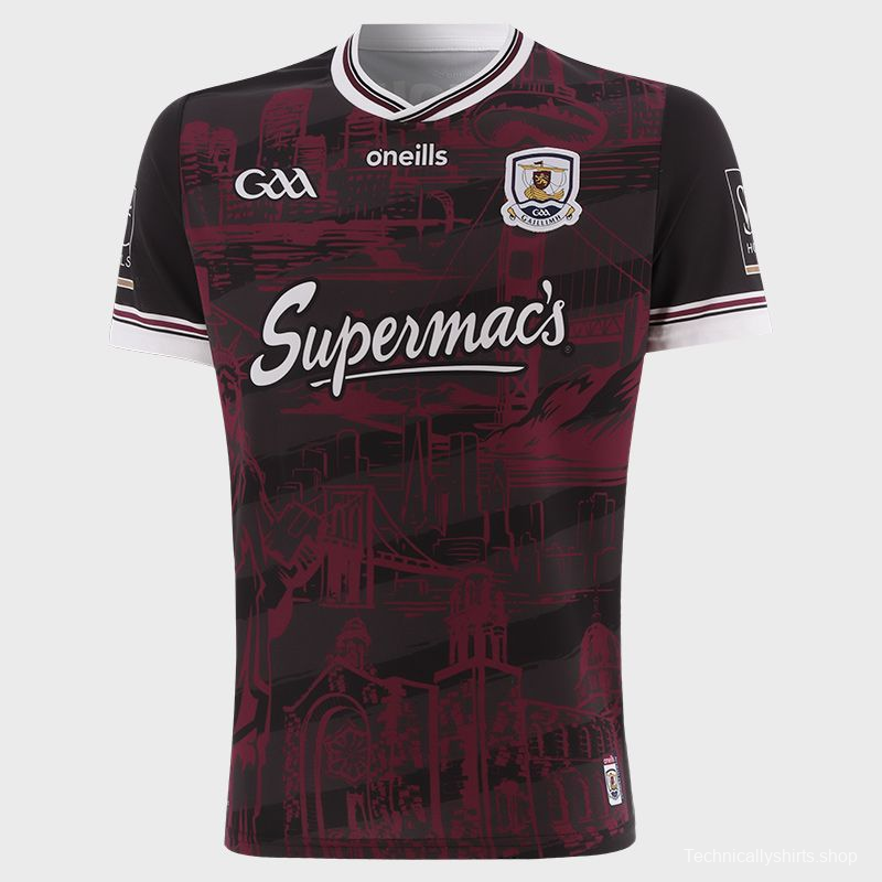 25/26 Galway GAA Maroon with Cityscape Pattern Jersey