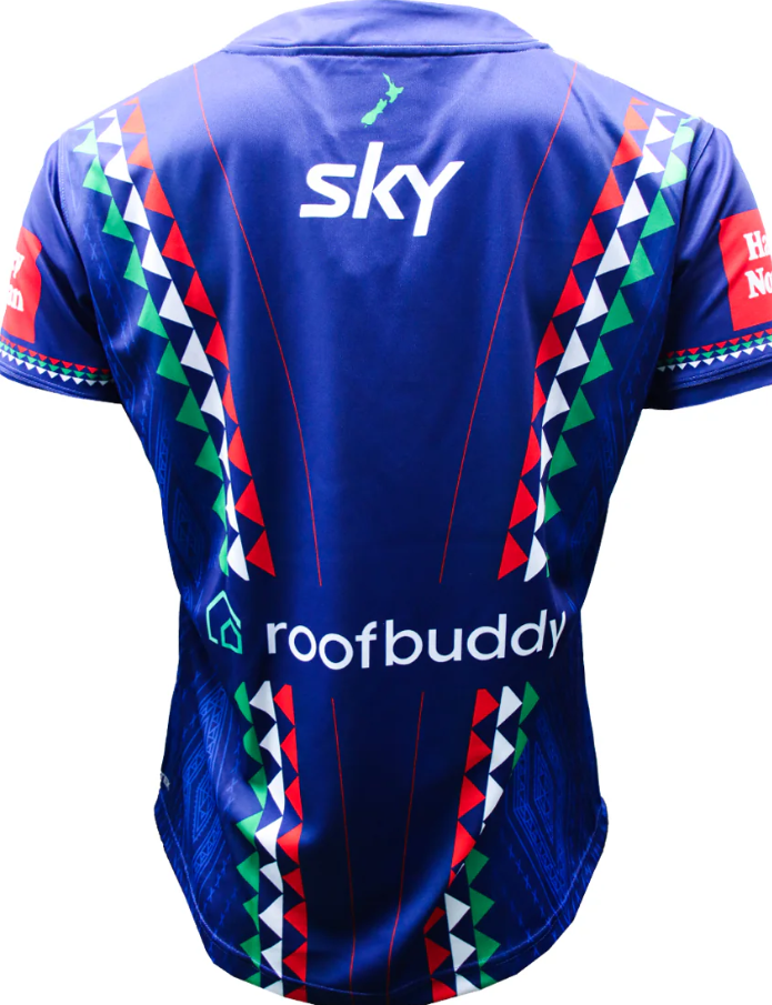 25/26 New Zealand Warriors Blue with Indigenous Māori Pattern Jersey