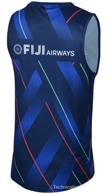 25/26 Fijian Drua Navy with Diagonal Stripes Training Vest