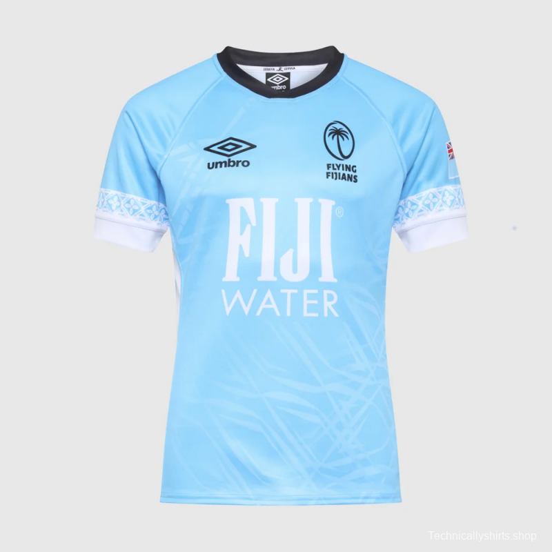 2026 Fiji Flying Fijians Sky Blue with Indigenous Patterns Jersey