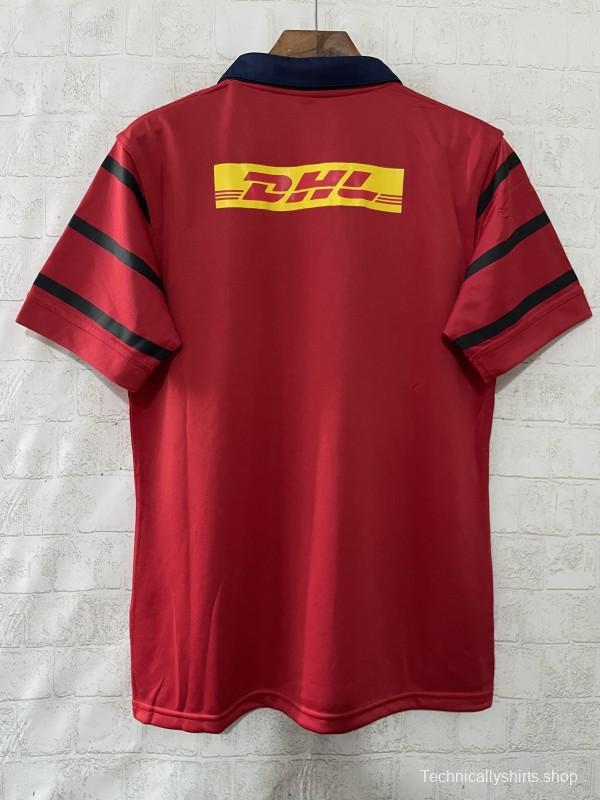 25/26 Munster Rugby Red with Navy and Grey Stripes Jersey