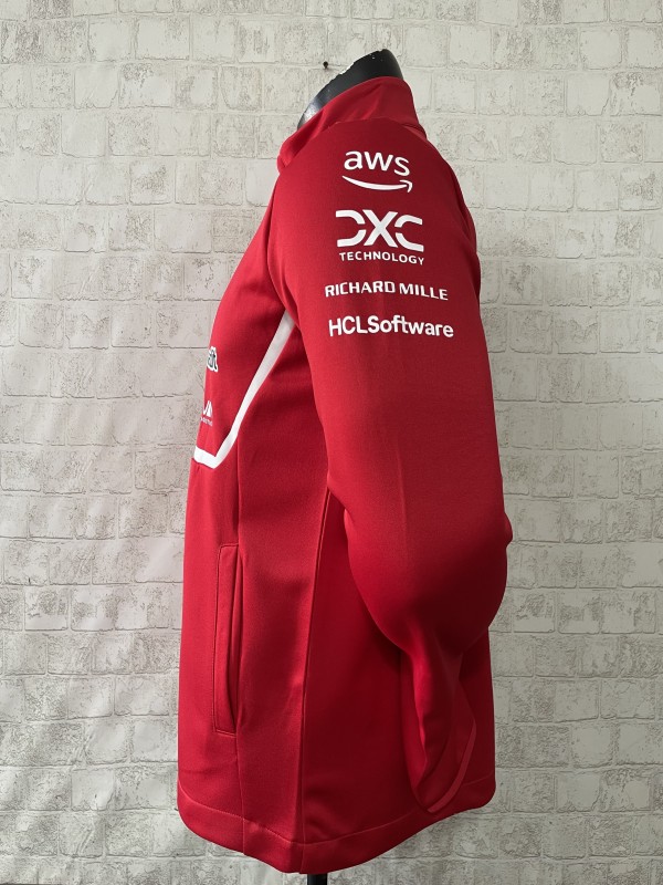 2025 F1 Scuderia Ferrari Red with White Stripe Team Jacket