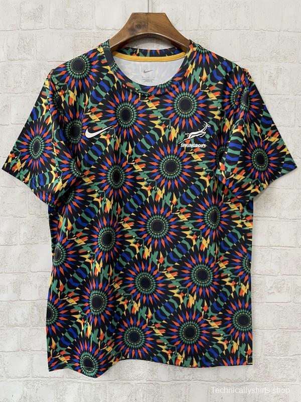 2026 South Africa Springboks Multicolor with Kaleidoscope Sunburst Jersey