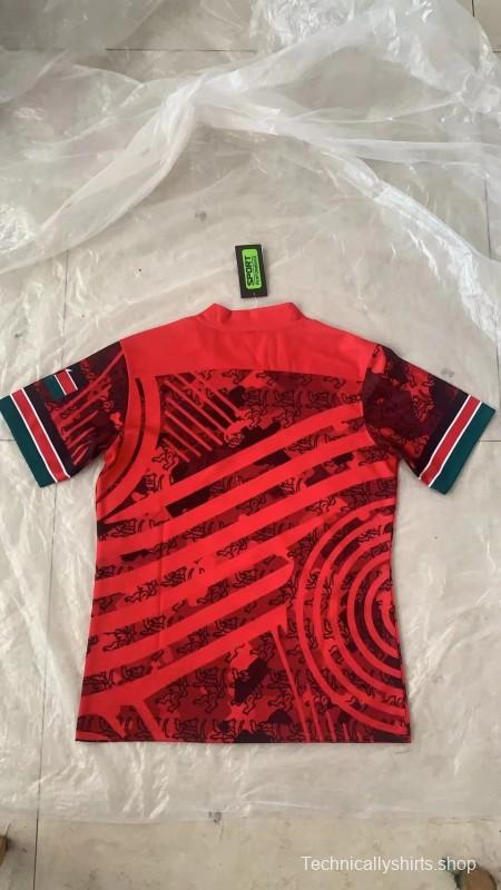 2026 Kenya Red with Traditional Maasai Pattern Jersey
