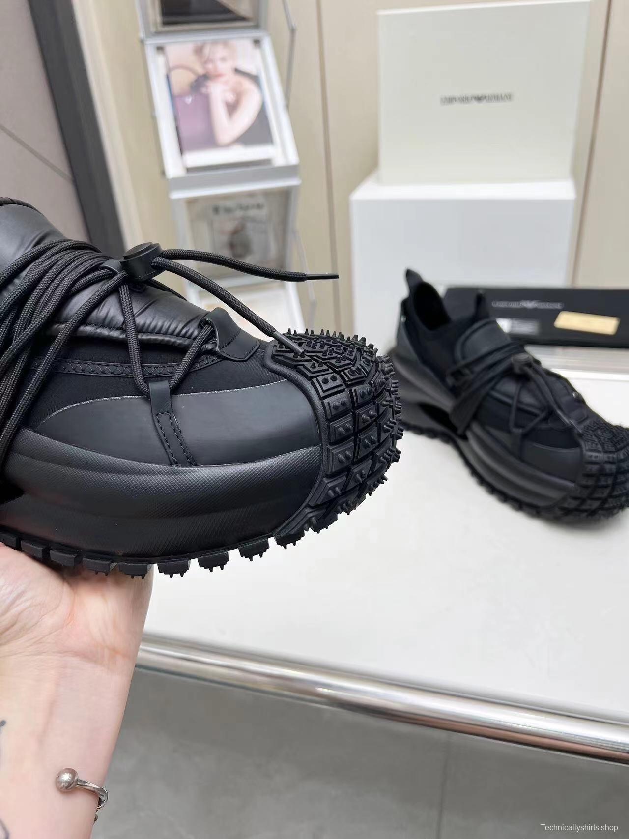 Armani 2025/SS Men's Sneakers with Tire Sole and Drawstring Design - LY00420