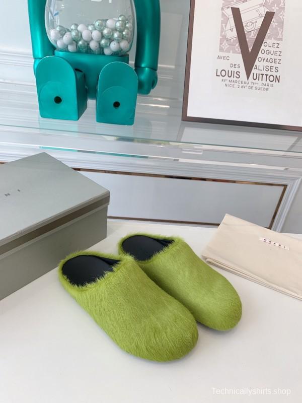 Marni 2025/SS Mule Shoes with Pony Hair - LY00