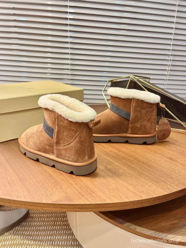 Brunello Cucinelli Winter New Snow Boots Sheepskin Buns Boots - AS00350