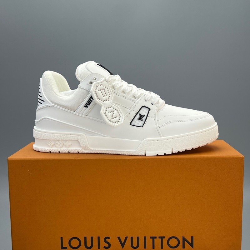 Louis Vuitton Trainer Retro Basketball-Inspired Sneakers with Mixed Materials - LY00430