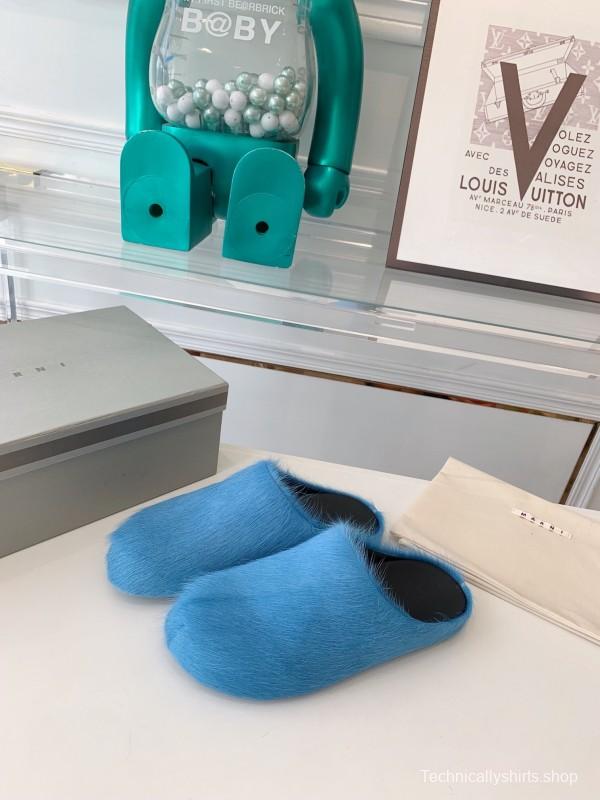 Marni 2025/SS Mule Shoes with Pony Hair - LY00