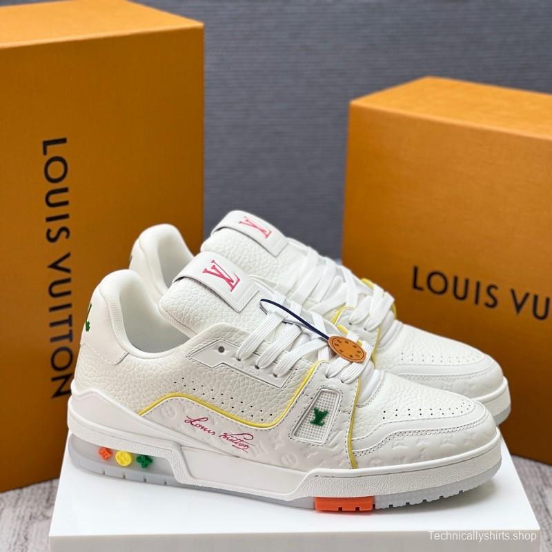 Louis Vuitton Trainer Retro Basketball-Inspired Sneakers with Mixed Materials - LY00430