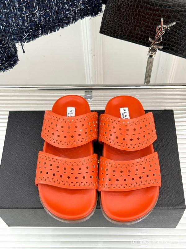 Alaia Spring Summer 2025 Laser-Cut Openwork Casual Sandals - KFY00260