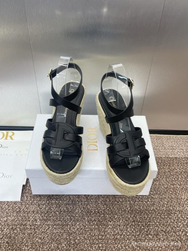 Dior D-Club Jelly Color Hollow Layered Cross Strap Platform High Heel Women's Shoes - KFY00290